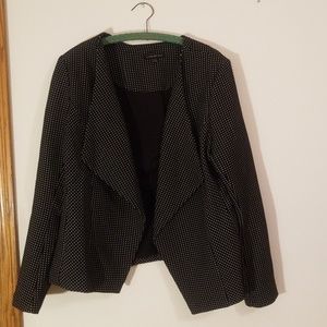Lane Bryant black polka dot blazer